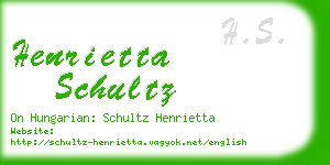 henrietta schultz business card